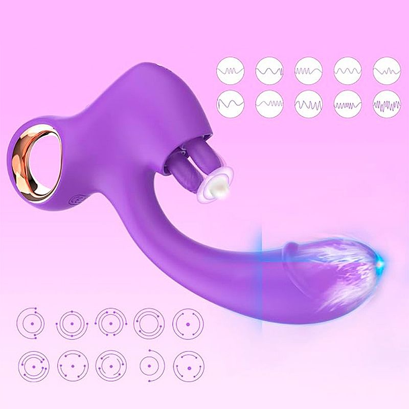VIBRADOR ESTIMULADOR CLITORIS Y PUNTO G - RECARGABLE USB - Imagen 3