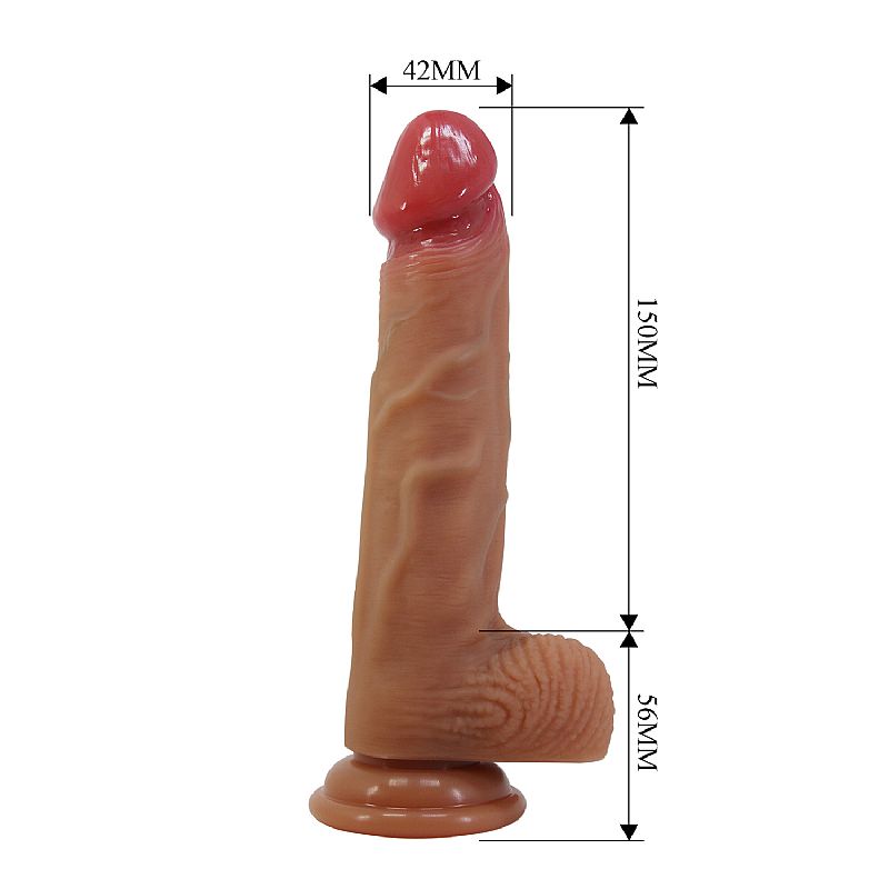DILDO REALISTA CON VENTOSA - 20.6 x 4.2 cm - Imagen 2